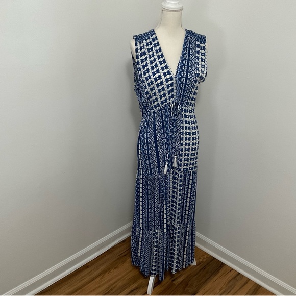 SPIAGGIA DOLCE Dresses & Skirts - Spiaggia Dolce Women Blue And White Dress Size XL